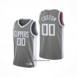 Camiseta Los Angeles Clippers Personalizada Earned 2020-21 Gris