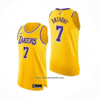 Camiseta Los Angeles Lakers Carmelo Anthony #7 Icon Autentico Amarillo