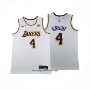 Camiseta Los Angeles Lakers Dalton Knecht #4 Association 2024-25 Blanco