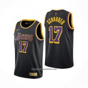 Camiseta Los Angeles Lakers Dennis Schroder #17 Earned 2020-21 Negro