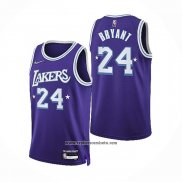 Camiseta Los Angeles Lakers Kobe Bryant #24 Ciudad Edition 2021-22 Violeta