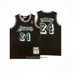 Camiseta Los Angeles Lakers Kobe Bryant #24 Mitchell & Ness 2007-08 Negro Blanco
