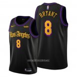 Camiseta Los Angeles Lakers Kobe Bryant #8 Ciudad 2019-20 Negro