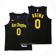 Camiseta Los Angeles Lakers Kyle Kuzma #0 Ciudad 2019-20 Negro