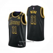 Camiseta Los Angeles Lakers Malik Monk #11 Mamba 2021-22 Negro