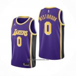 Camiseta Los Angeles Lakers Russell Westbrook #0 Statement 2021-22 Violeta