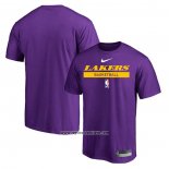 Camiseta Manga Corta Los Angeles Lakers Practice Performance 2022-23 Violeta