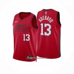 Camiseta Miami Heat Bam Adebayo #13 Ciudad 2024-25 Rojo
