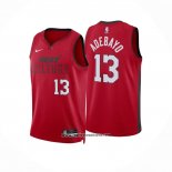 Camiseta Miami Heat Bam Adebayo #13 Ciudad 2024-25 Rojo