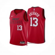 Camiseta Miami Heat Bam Adebayo #13 Ciudad 2024-25 Rojo