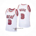 Camiseta Miami Heat Dwyane Wade #3 Hardwood Classics Blanco