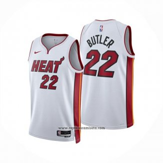 Camiseta Miami Heat Jimmy Butler NO 22 Association 2025-26 Blanco