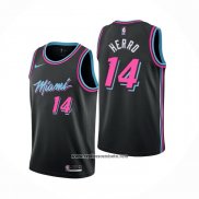 Camiseta Miami Heat Tyler Herro #14 Ciudad 2018-19 Negro