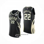 Camiseta Milwaukee Bucks Khris Middleton NO 22 Statement Authentic 2025-26 Negro