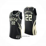 Camiseta Milwaukee Bucks Khris Middleton NO 22 Statement Authentic 2025-26 Negro