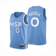 Camiseta Minnesota Timberwolves D'angelo Russell #0 Ciudad Azul