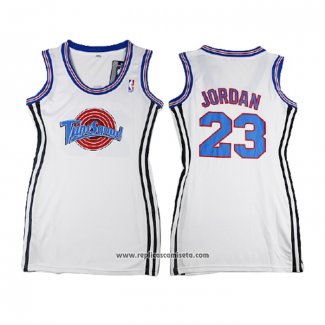 Camiseta Mujer Tune Squad Michael Jordan #23 Blanco