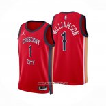 Camiseta New Orleans Pelicans Zion Williamson #1 Statement 2023-24 Rojo