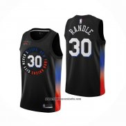 Camiseta New York Knicks Julius Randl #30 Ciudad 2020-21 Negro