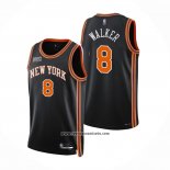 Camiseta New York Knicks Kemba Walker #8 Ciudad 2021-22 Negro