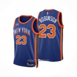 Camiseta New York Knicks Mitchell Robinson #23 Ciudad 2023-24 Azul