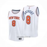 Camiseta New York Knicks OG Anunoby NO 8 Association 2025-26 Blanco