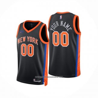 Camiseta New York Knicks Personalizada Ciudad 2022-23 Negro