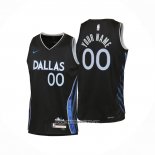 Camiseta Nino Dallas Mavericks Personalizada Ciudad 2025-26 Negro