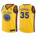 Camiseta Nino Golden State Warriors Kevin Durant #35 Ciudad Amarillo