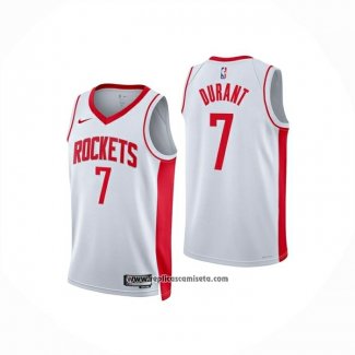 Camiseta Nino Houston Rockets Kevin Durant NO 7 Association 2025-26 Blanco
