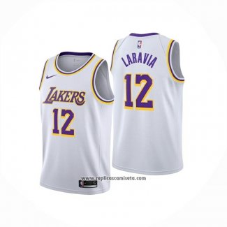 Camiseta Nino Los Angeles Lakers Jake LaRavia NO 12 Association 2025-26 Blanco