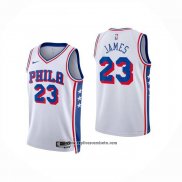 Camiseta Nino Philadelphia 76ers LeBron James NO 23 Association 2025-26 Blanco
