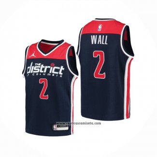 Camiseta Nino Washington Wizards John Wall #2 Association 2020-21 Azul