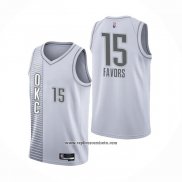 Camiseta Oklahoma City Thunder Derrick Favors #15 Ciudad 2021-22 Blanco