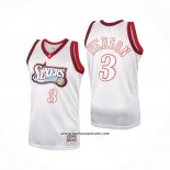 Camiseta Philadelphia 76ers Allen Iverson #3 Mitchell & Ness 1997-98 Blanco