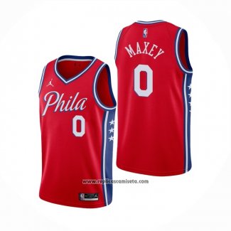 Camiseta Philadelphia 76ers Tyrese Maxey #0 Statement 2020-21 Rojo