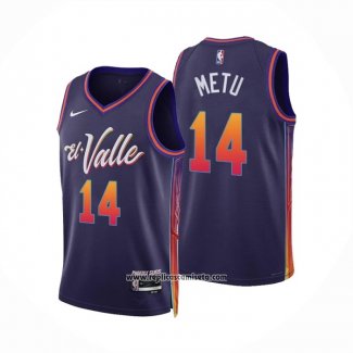 Camiseta Phoenix Suns Chimezie Metu #14 Ciudad 2023-24 Violeta