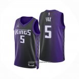 Camiseta Sacramento Kings DeAaron Fox NO 5 Statement 2024-25 Violeta