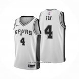 Camiseta San Antonio Spurs DeAaron Fox NO 4 Statement 2024-25 Gris