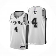 Camiseta San Antonio Spurs DeAaron Fox NO 4 Statement 2024-25 Gris
