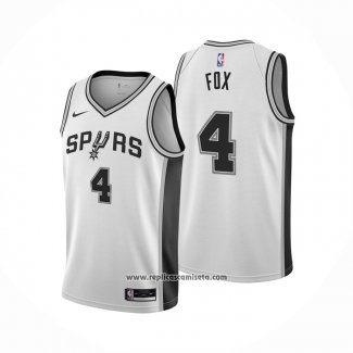 Camiseta San Antonio Spurs DeAaron Fox NO 4 Statement 2024-25 Gris