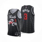 Camiseta Toronto Raptors Brandon Ingram NO 3 Ciudad 2025-26 Negro