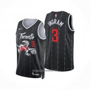 Camiseta Toronto Raptors Brandon Ingram NO 3 Ciudad 2025-26 Negro