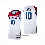 Camiseta USA 2021 Jayson Tatum #10 Blanco