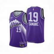 Camiseta Utah Jazz Luka Samanic #19 Ciudad 2023-24 Violeta