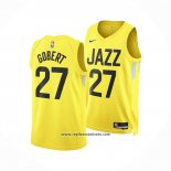 Camiseta Utah Jazz Rudy Gobert #27 Icon 2022-23 Amarillo