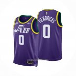 Camiseta Utah Jazz Taylor Hendricks #0 Classic 2023-24 Violeta