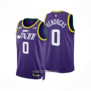 Camiseta Utah Jazz Taylor Hendricks #0 Classic 2023-24 Violeta