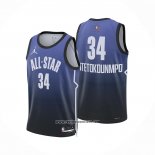 Camiseta All Star 2023 Milwaukee Bucks Giannis Antetokounmpo #34 Azul