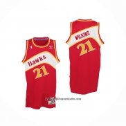 Camiseta Atlanta Hawks Dominique Wilkins #21 Retro Rojo